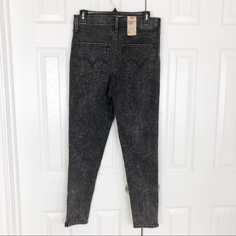 NWT Levi’s Mile High Super Skinny Ankle Moto Jeans - Picture 3 of 8